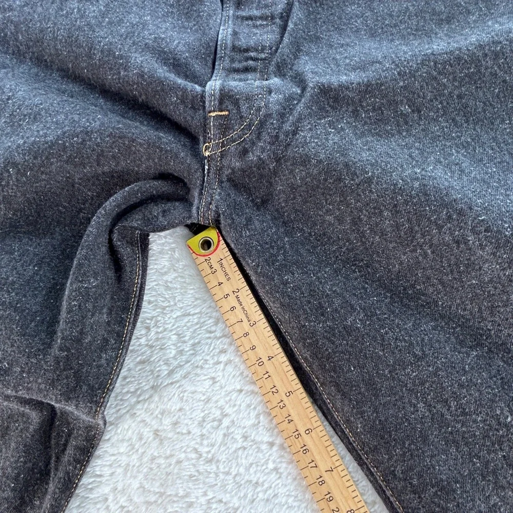 Levis 501 Jeans Men's 36X29 Black Button Fly Straight Leg -‎ Altered -Pre-Own